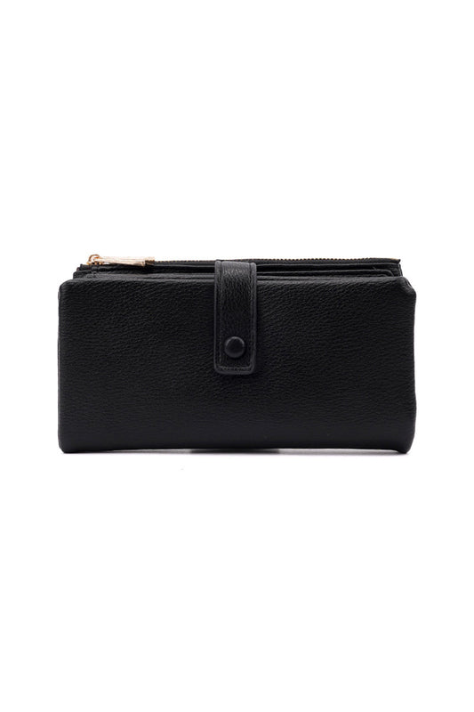 Zipper Closure Wallet with Multiple Card Slots and Compartments