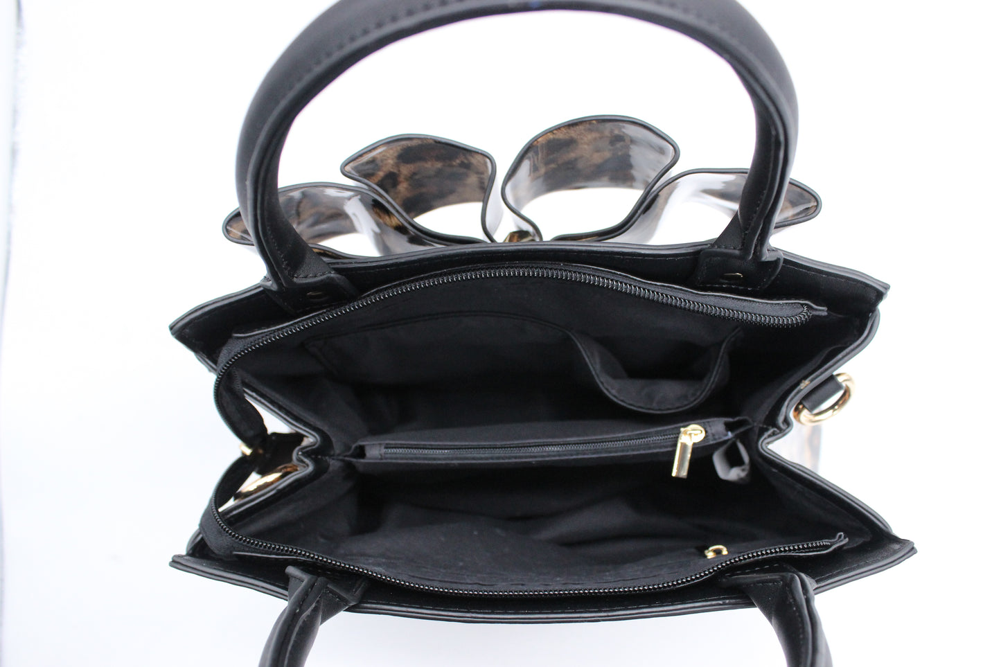 Leopard Print Bow Handbag with Spacious Compartments