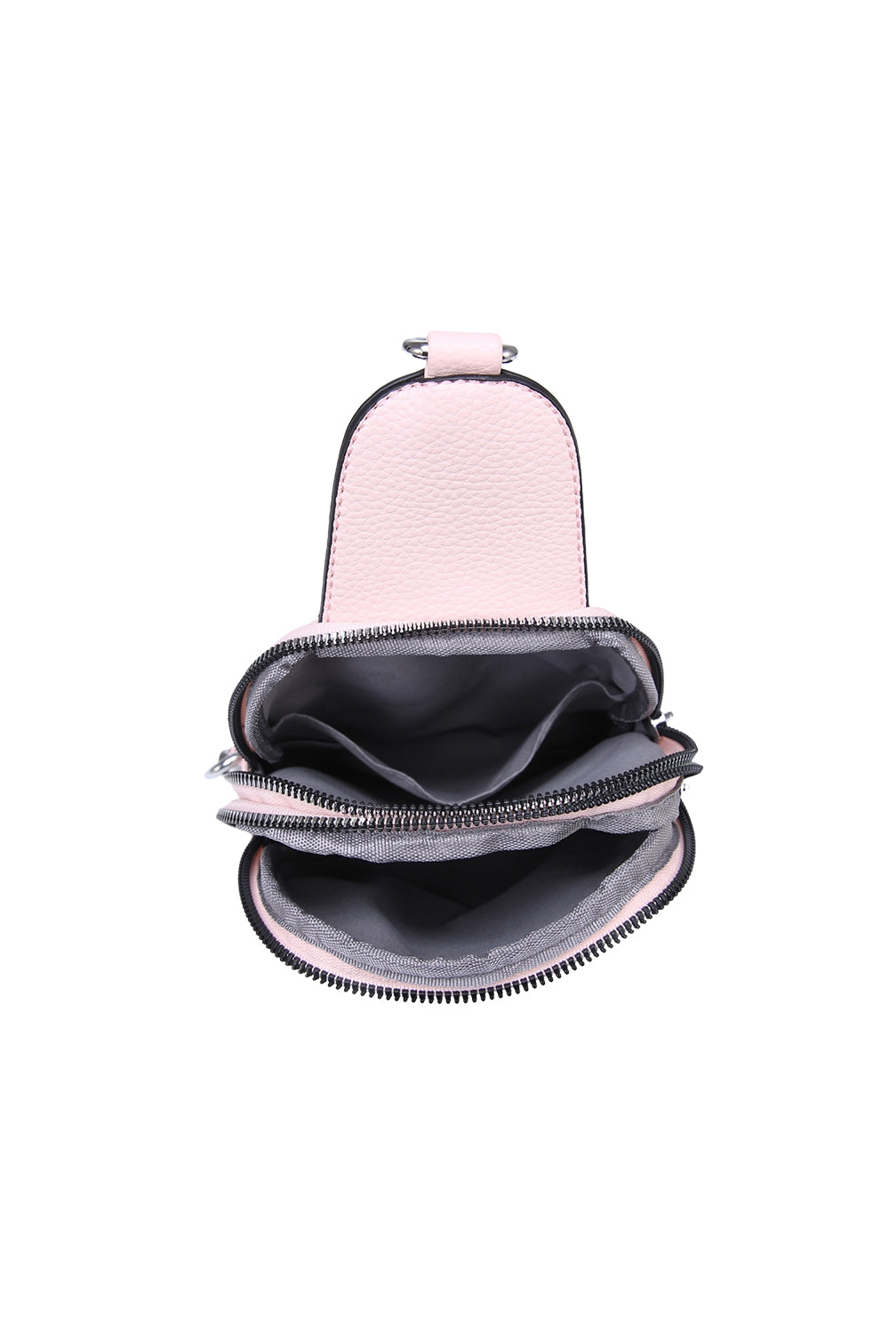 Stylish Sling Bag with Double Zipper Compartments & Wide Pattern Strap