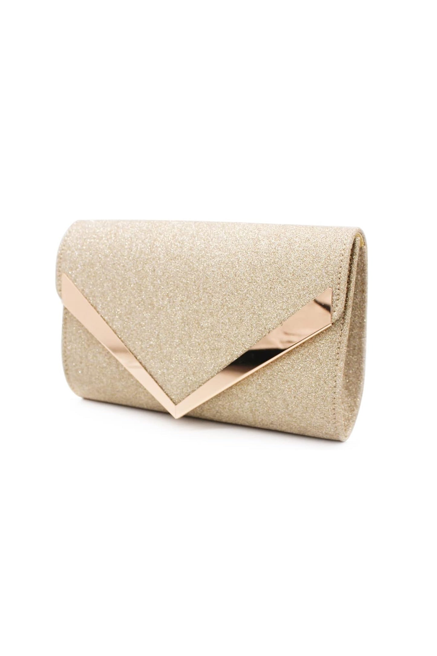Glitter Envelope Evening Clutch Bag with Chain Strap