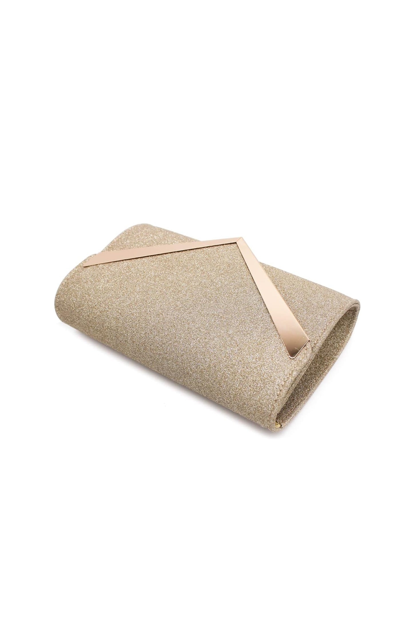 Glitter Envelope Evening Clutch Bag with Chain Strap