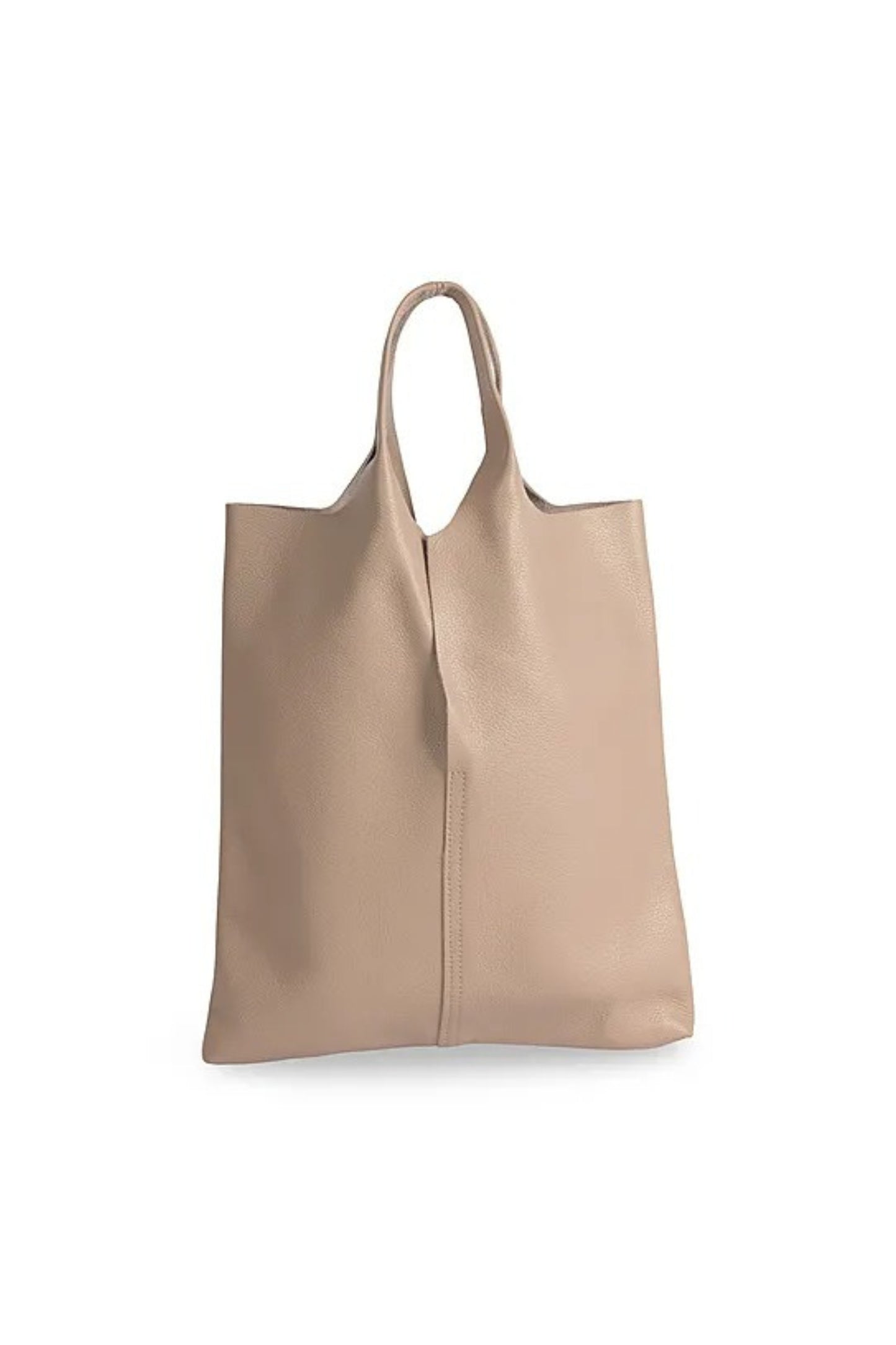 Italian Genuine Leather Minimalist Tote Shoulder Bag