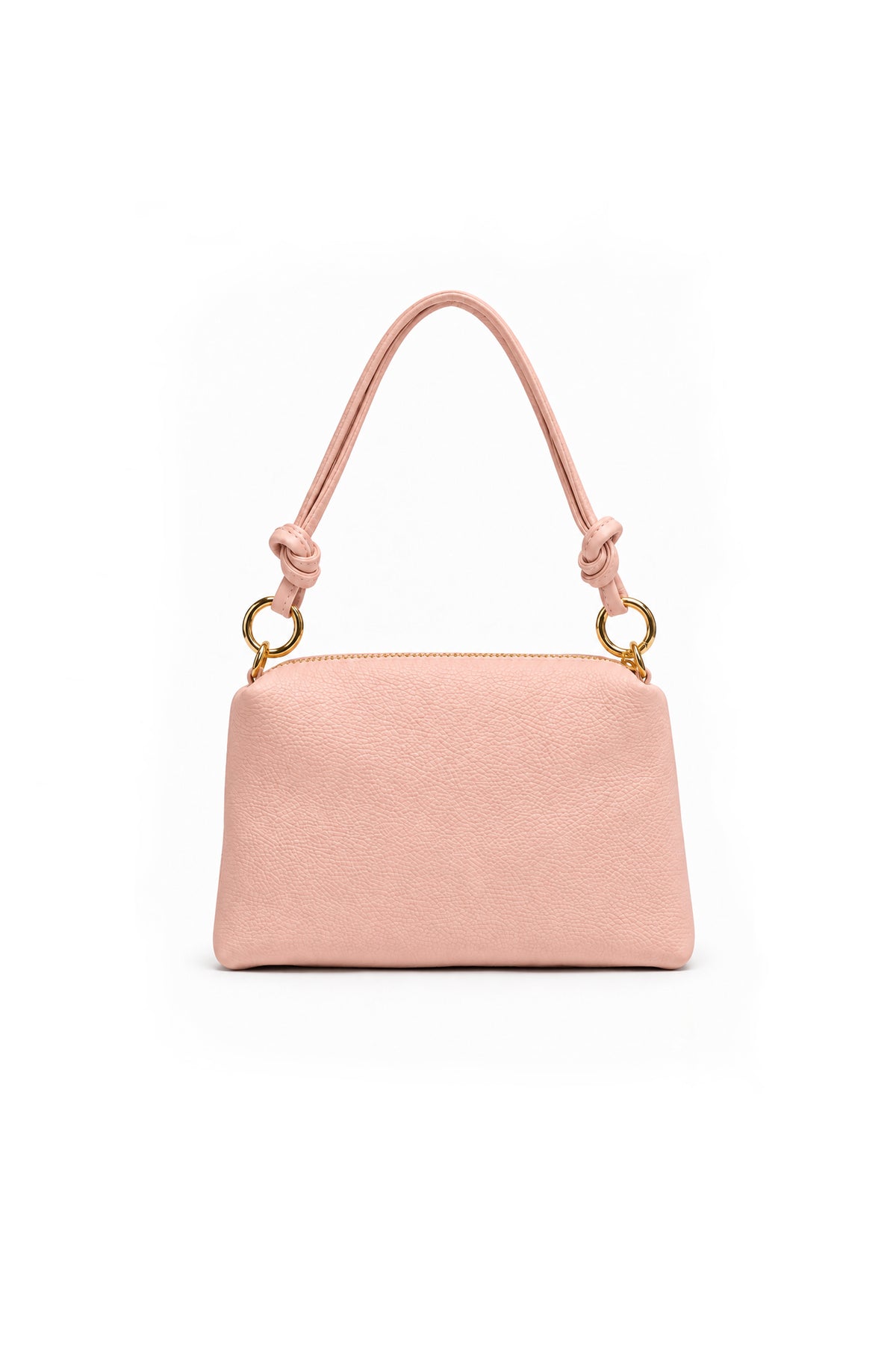 Genuine Italian Leather Shoulder Bag with Knotted Handle