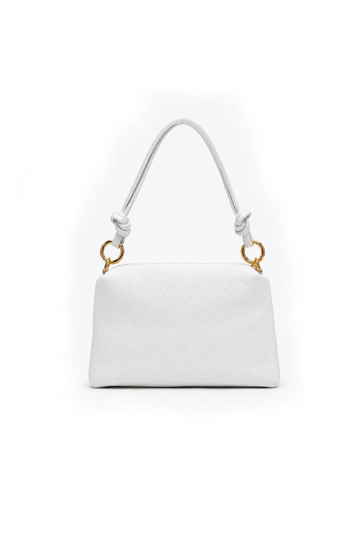 Genuine Italian Leather Shoulder Bag with Knotted Handle