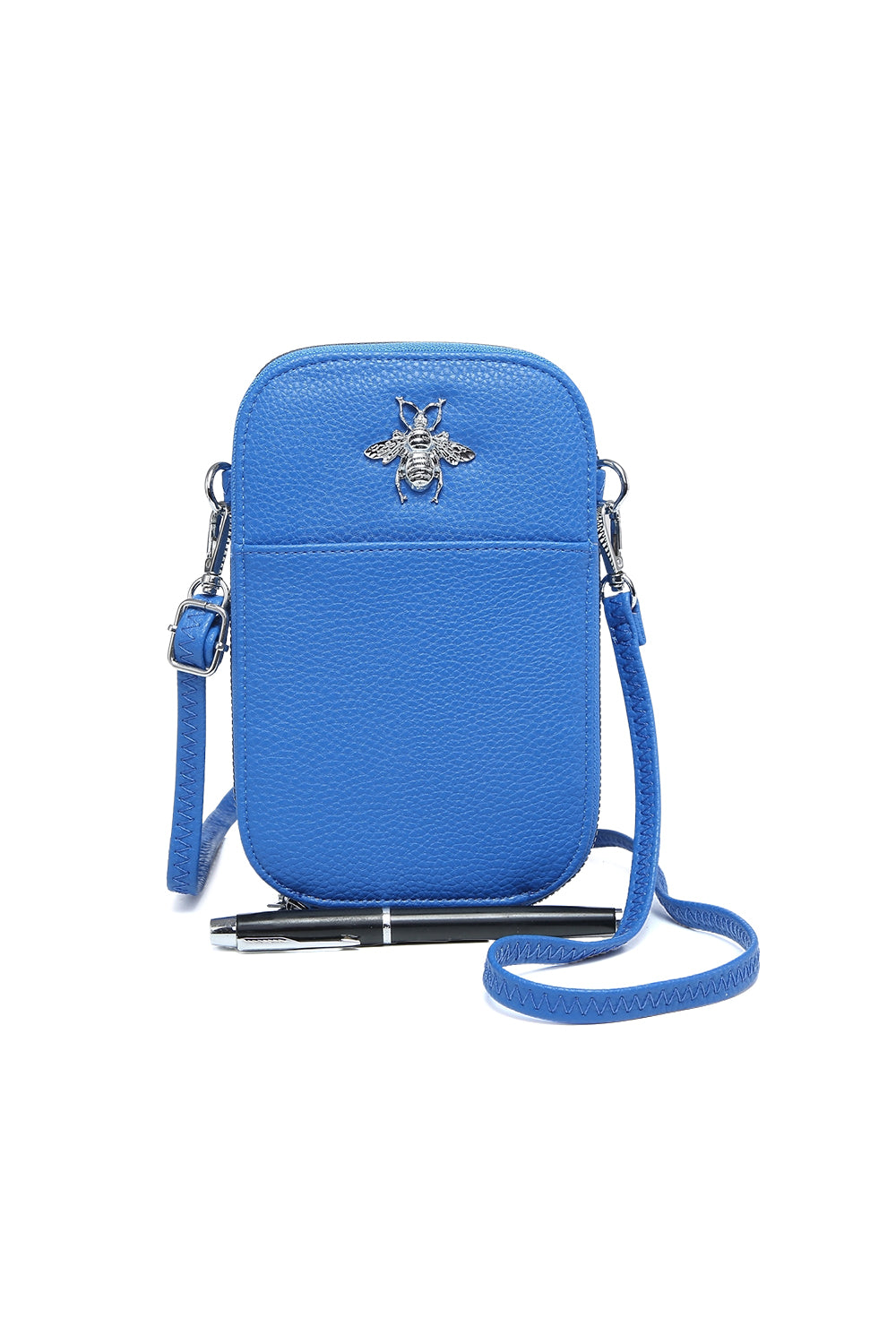 Compact Crossbody Bag with Bee Design and Card Slots