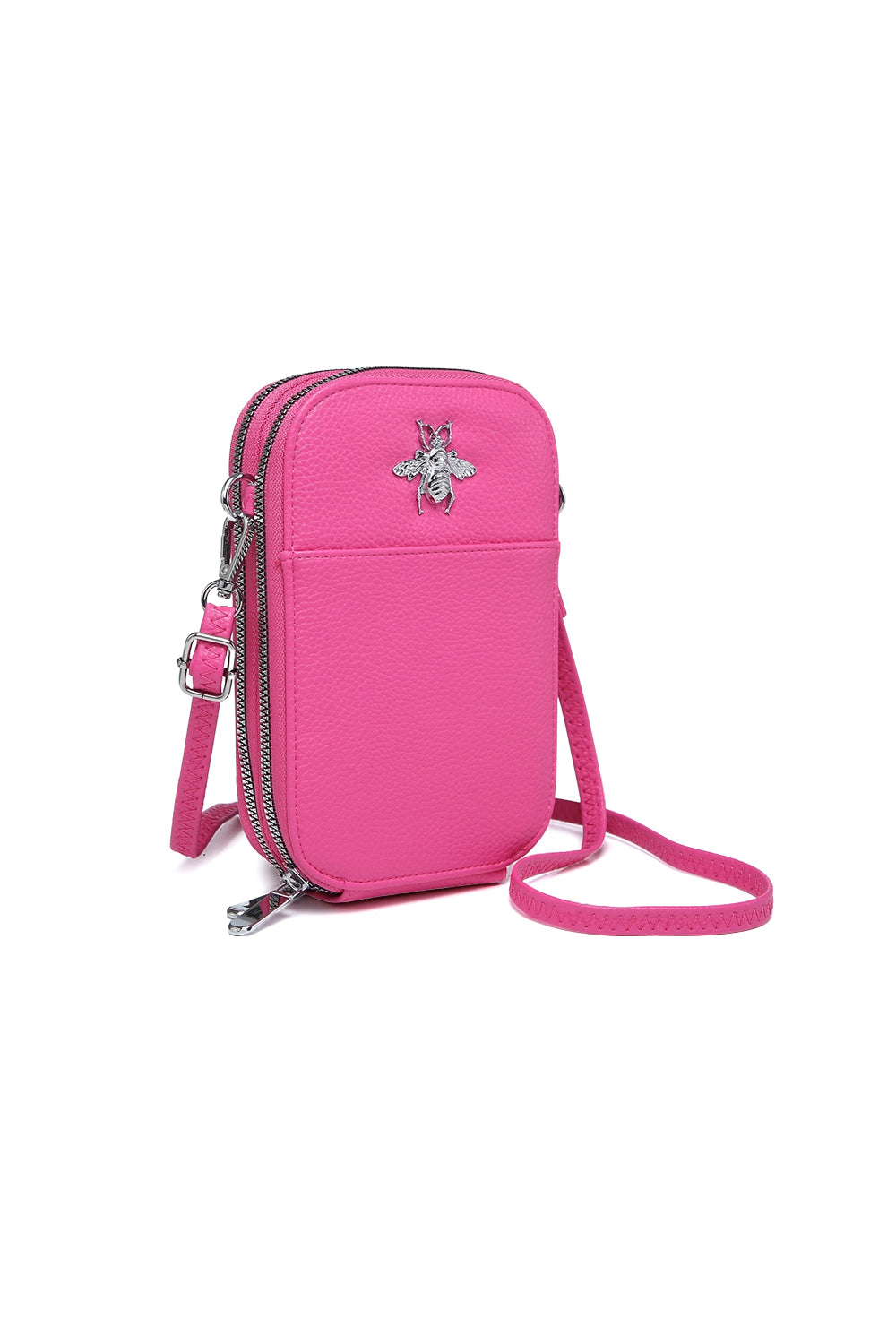 Compact Crossbody Bag with Bee Design and Card Slots