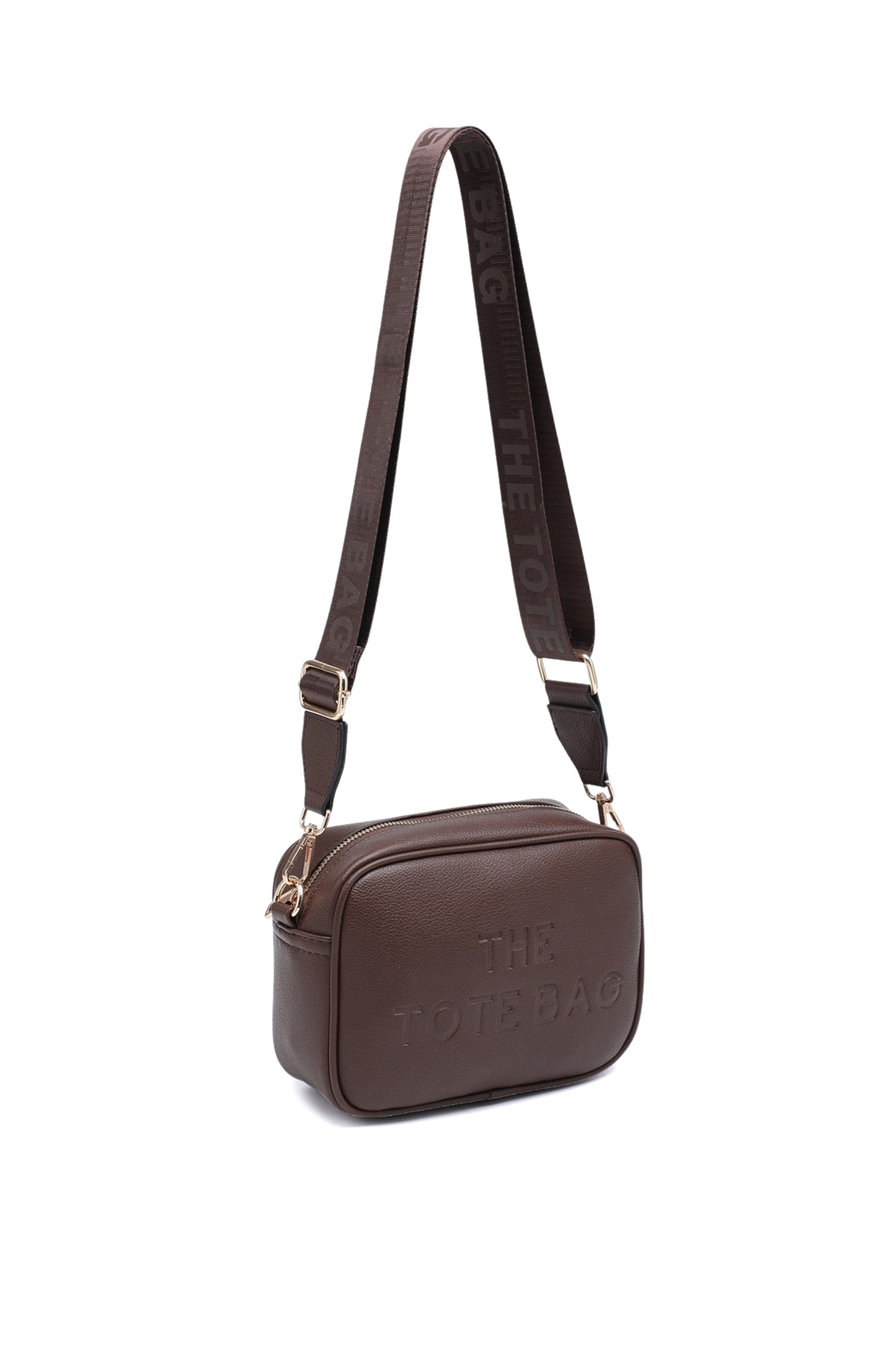 Compact Crossbody Bag with Adjustable Strap Zip Closure