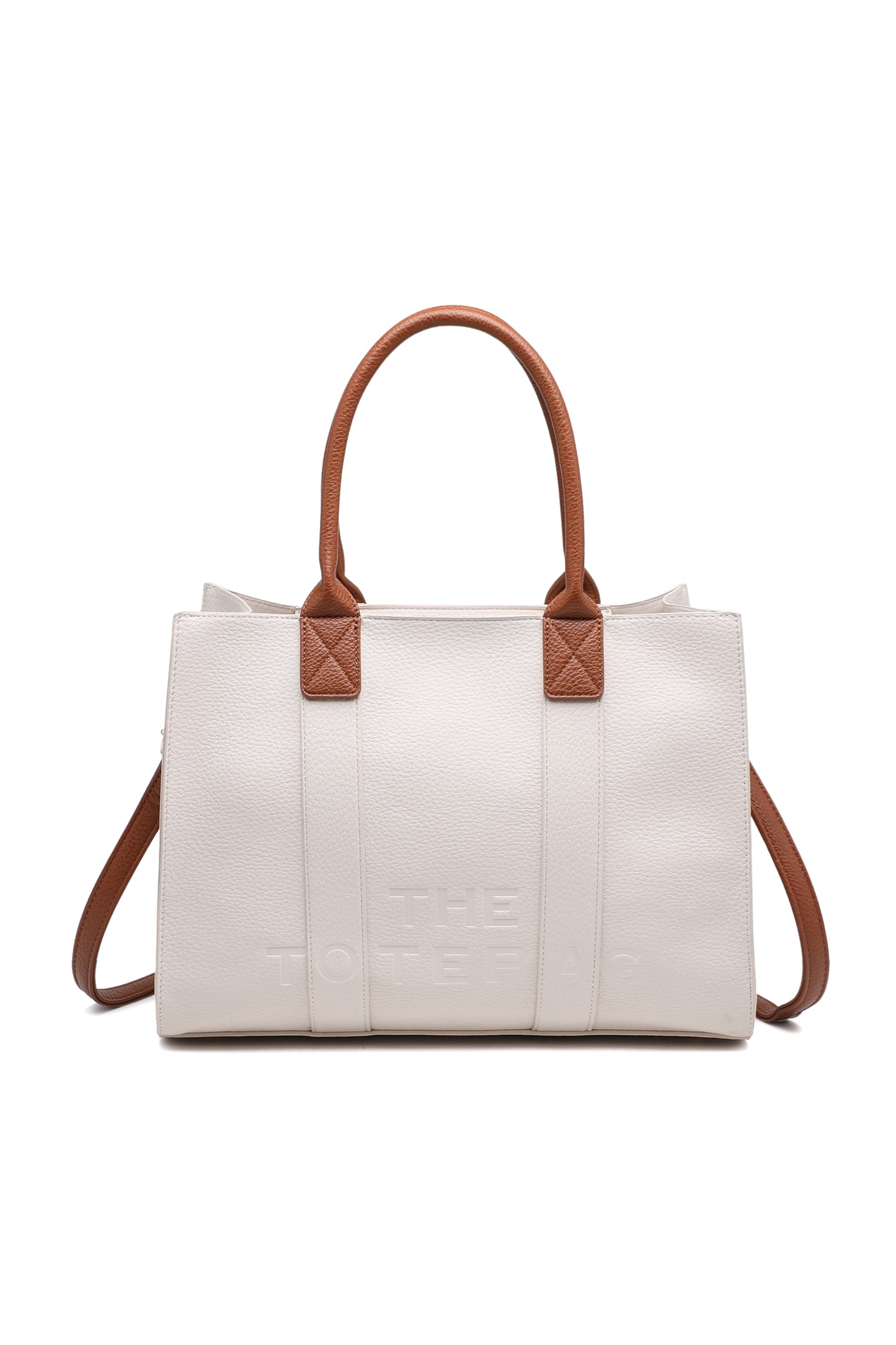 Structured Tote Handbag with Top Handle and Inner Pouch