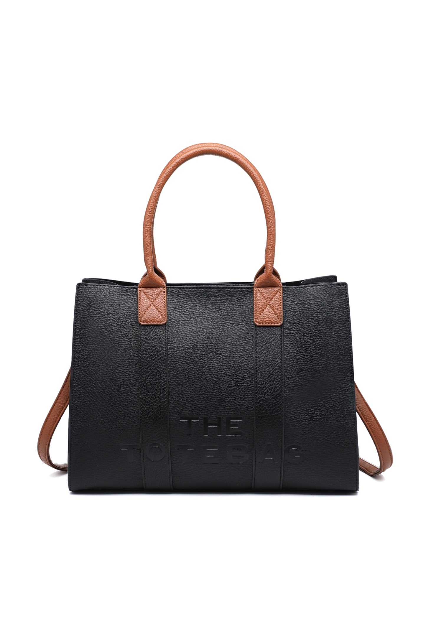 Structured Tote Handbag with Top Handle and Inner Pouch