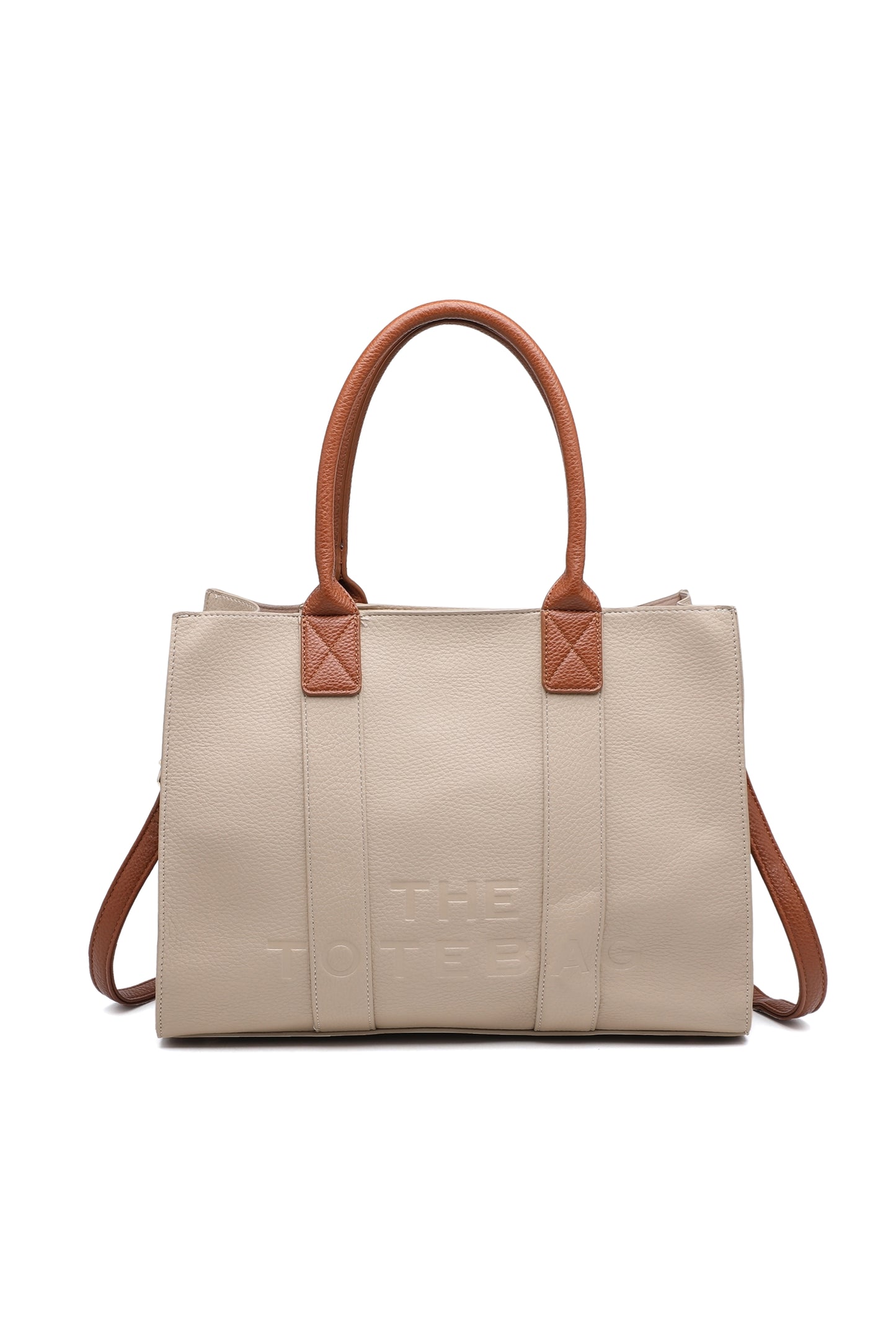 Structured Tote Handbag with Top Handle and Inner Pouch