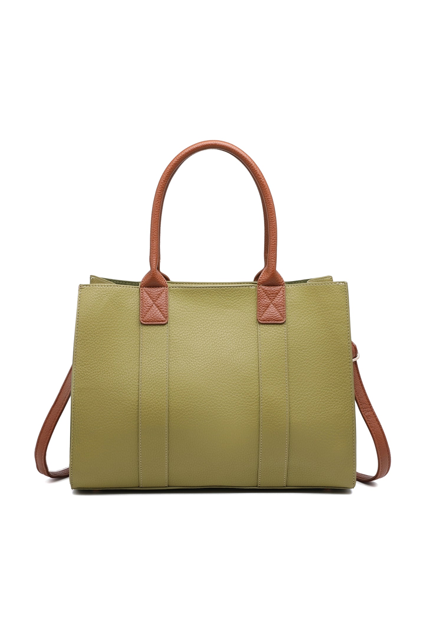 Structured Tote Handbag with Top Handle and Inner Pouch