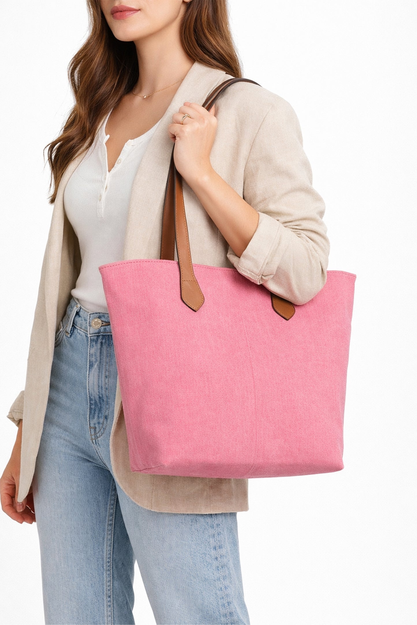 Large Tote Bag with Shoulder Straps Spacious Everyday Bag