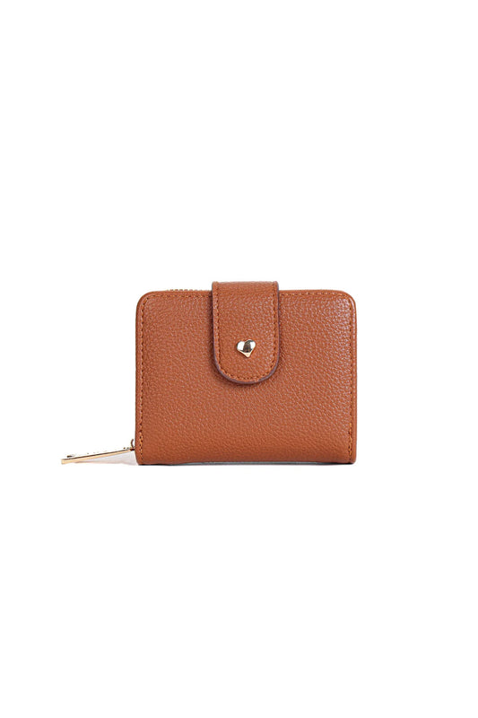 Compact Wristlet Purse Wallet with Card Slots and Zipper