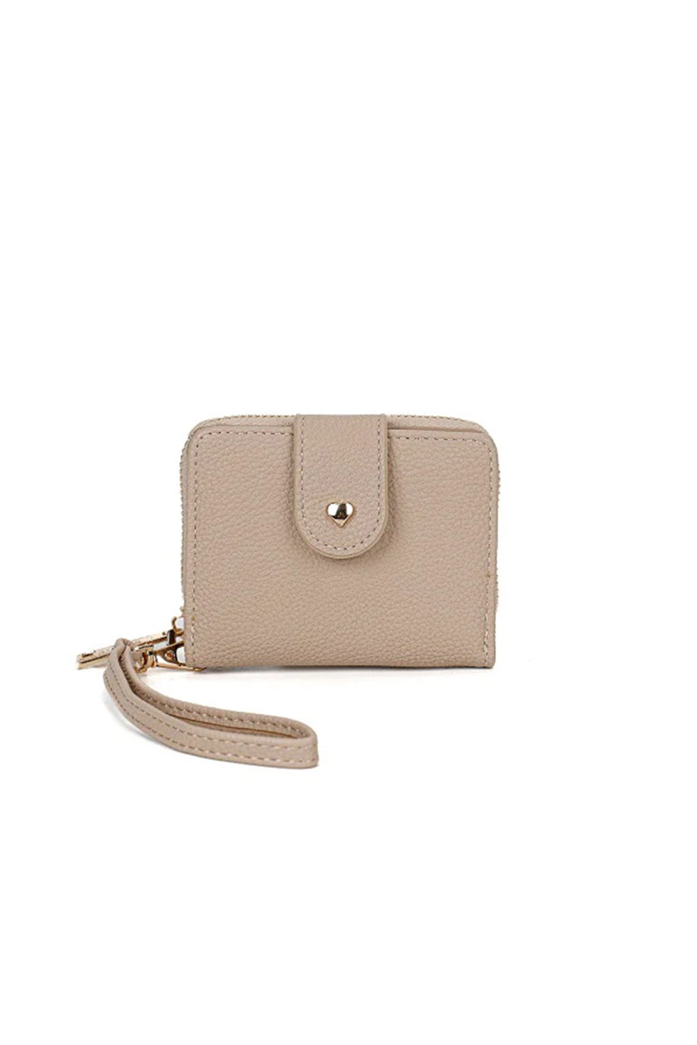 Compact Wristlet Purse Wallet with Card Slots and Zipper