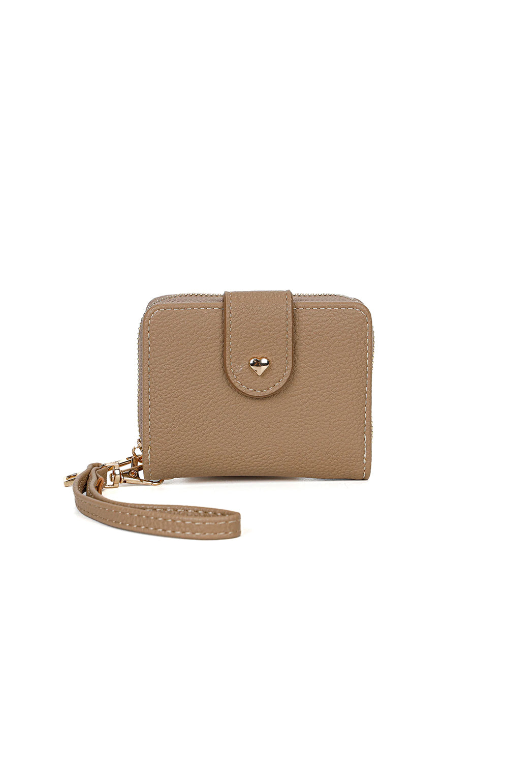 Compact Wristlet Purse Wallet with Card Slots and Zipper