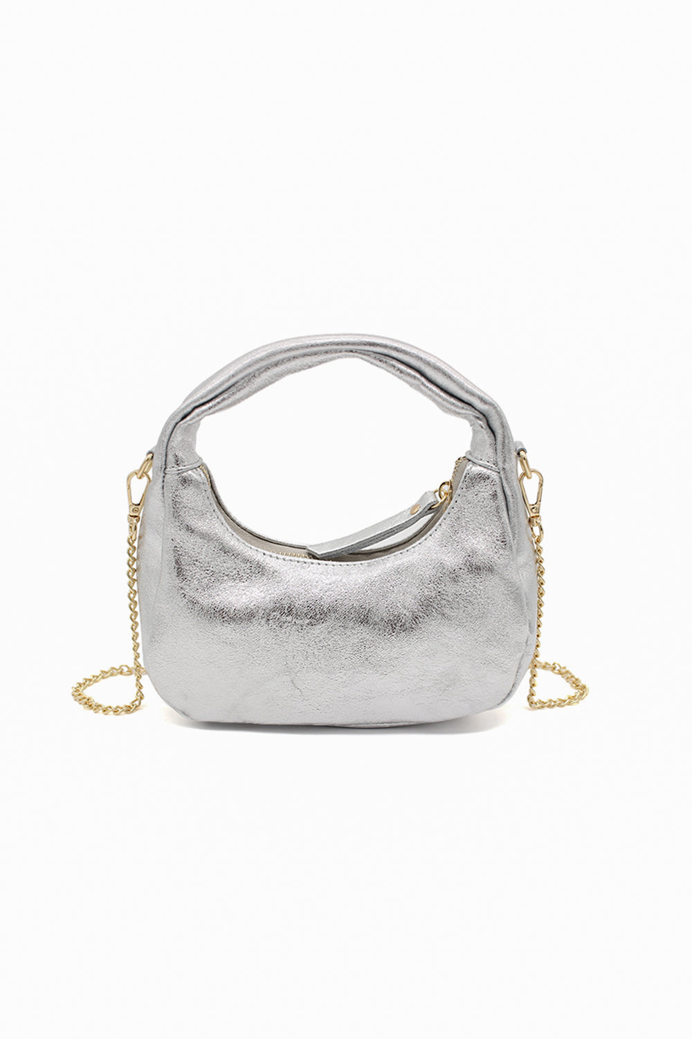 Chic Genuine Italian Leather Crossbody Bag with Elegant Chain Strap