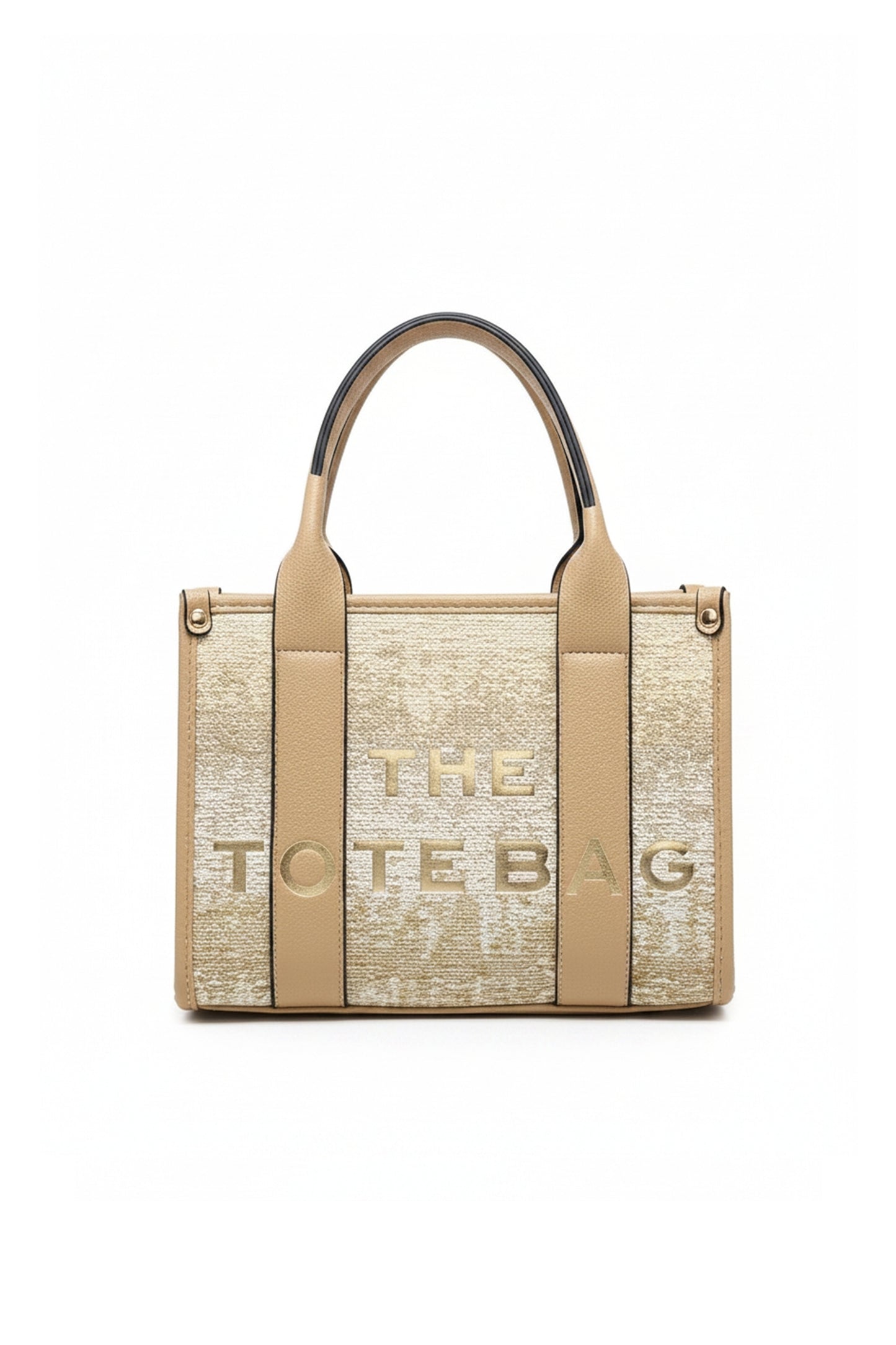 Structured Tote Bag with Shoulder Strap and Dual Handles