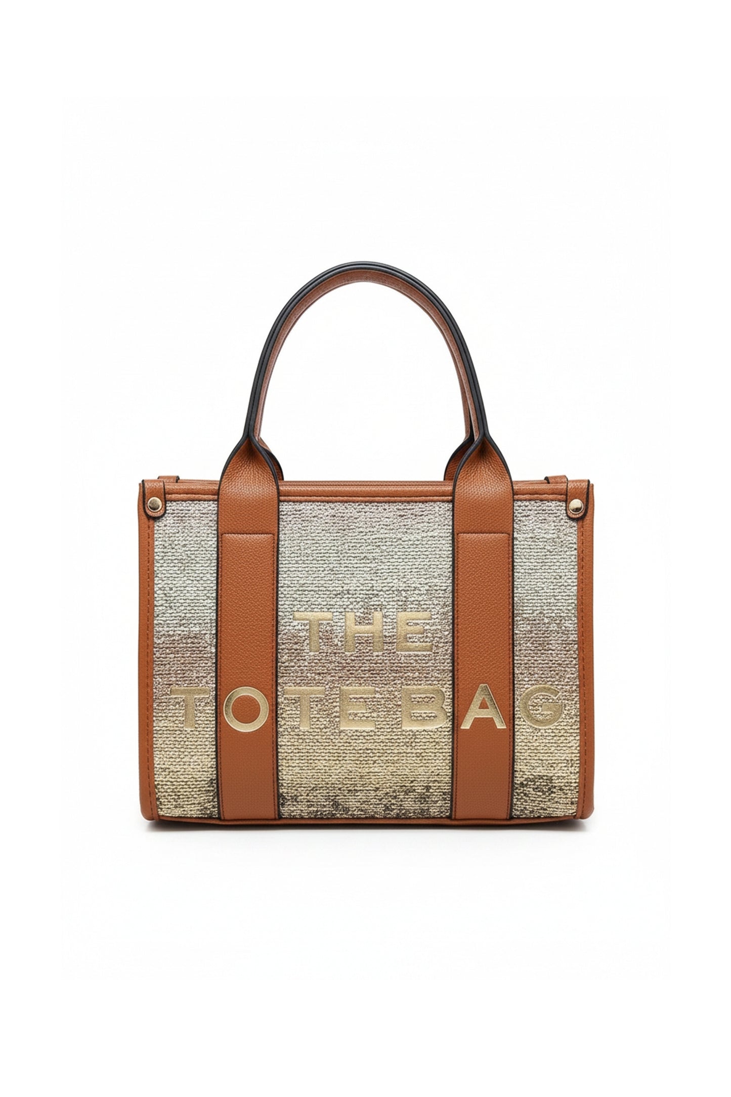 Structured Tote Bag with Shoulder Strap and Dual Handles