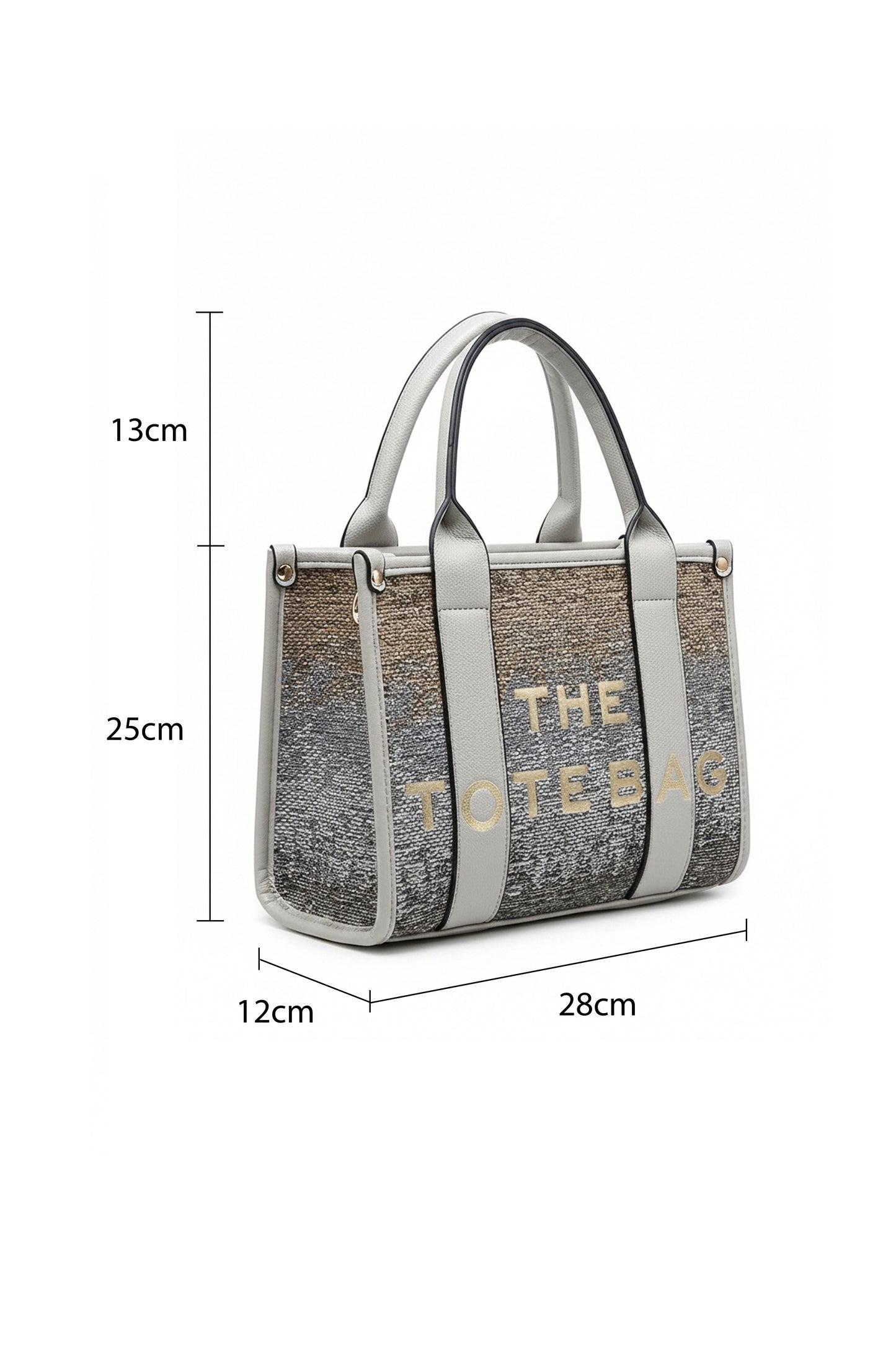 Structured Tote Bag with Shoulder Strap and Dual Handles
