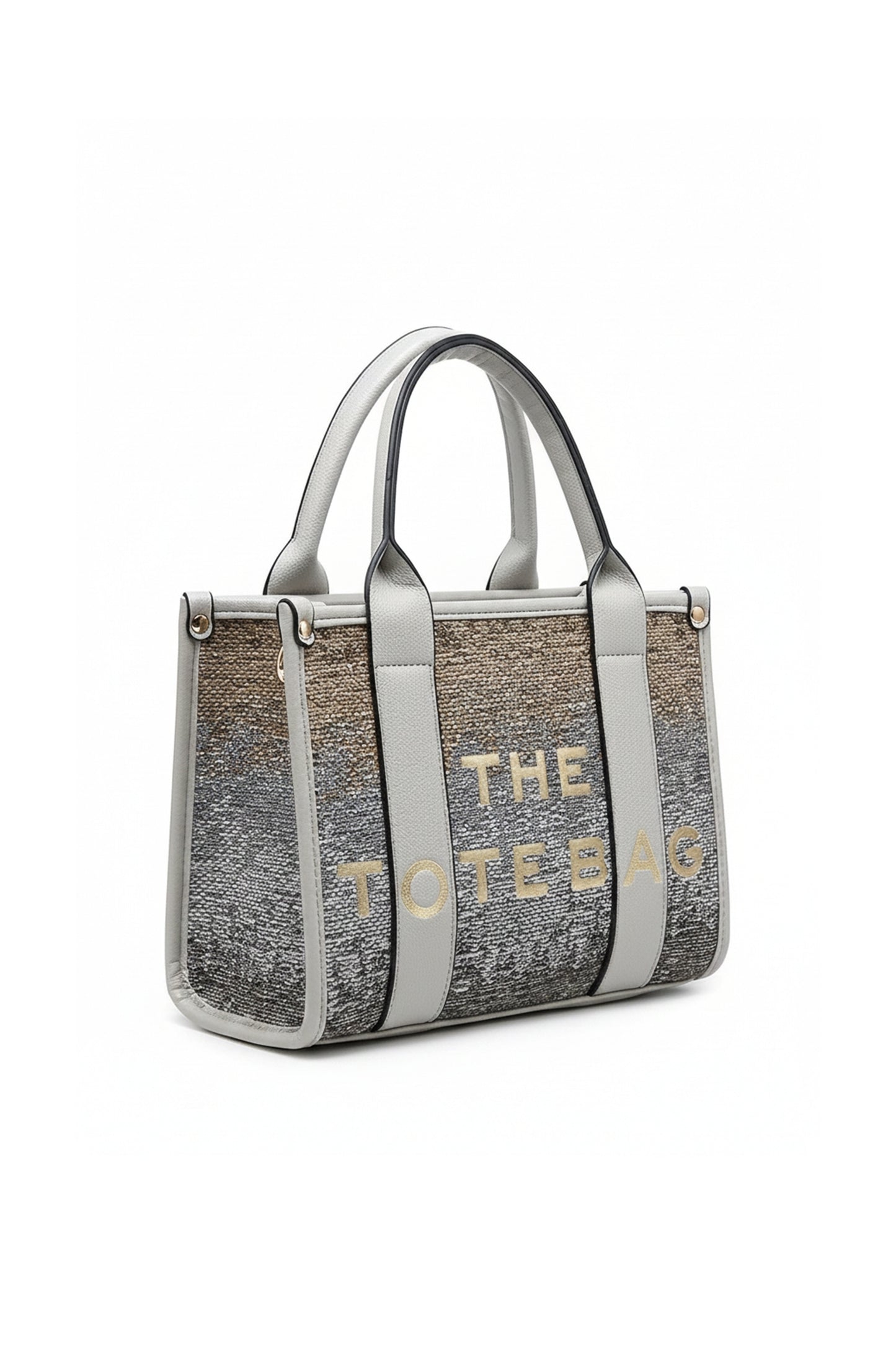 Structured Tote Bag with Shoulder Strap and Dual Handles