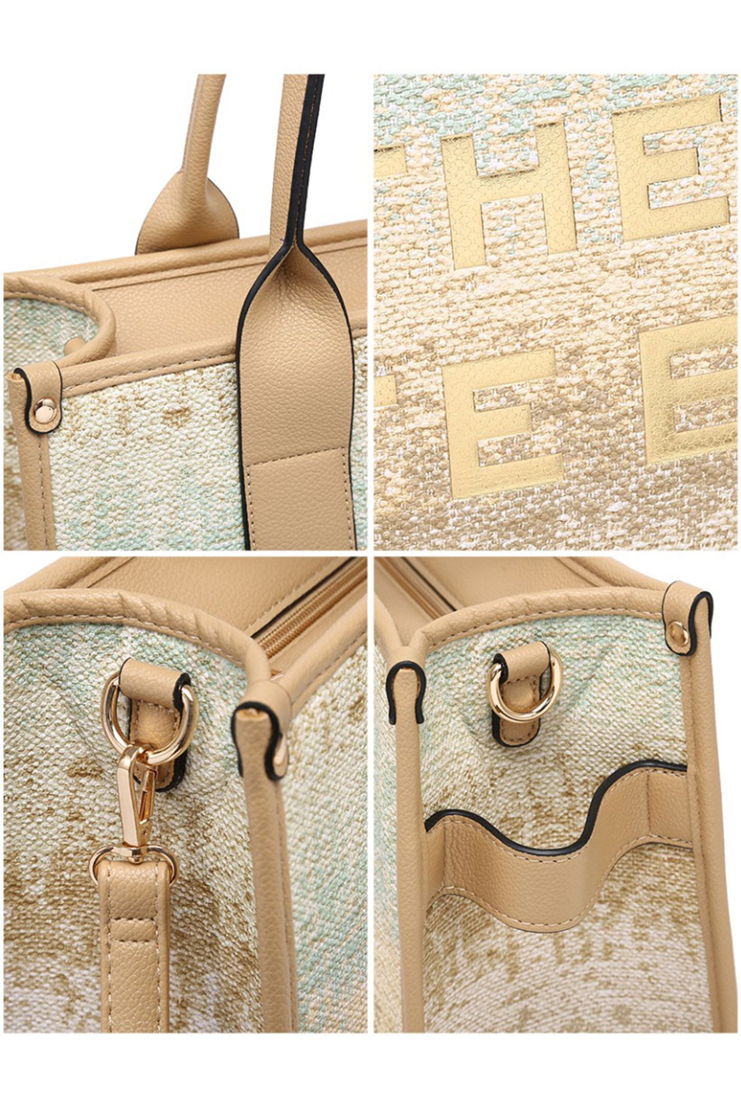 Canvas Tote Bag with Dual Handles and Structured Design