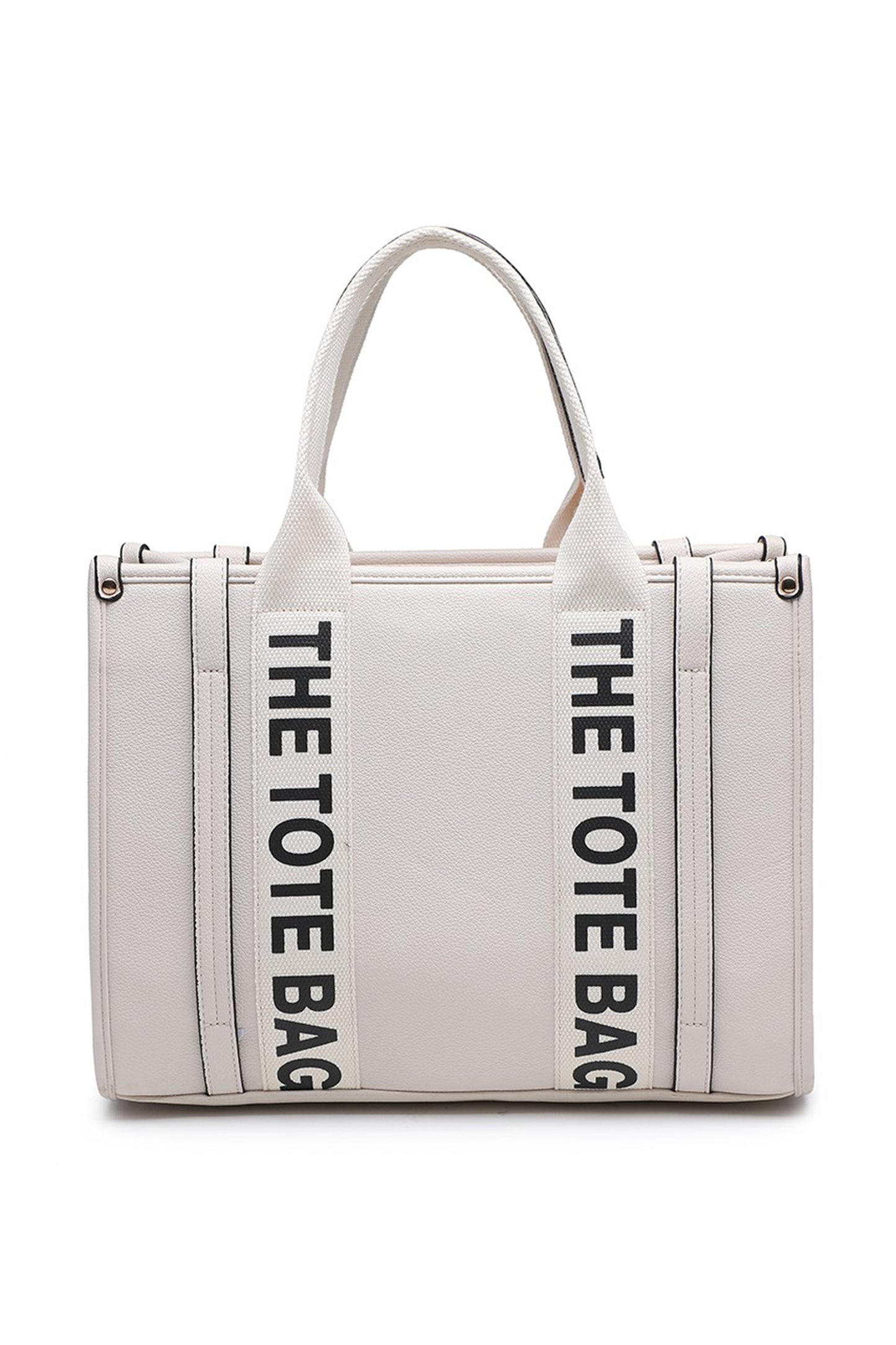 Structured Tote Bag with Zip Closure and Multi Pockets