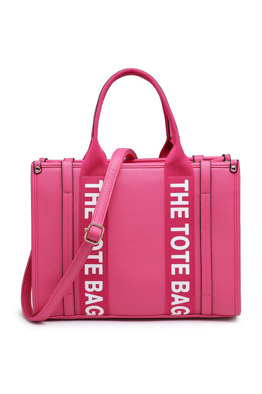 Structured Tote Bag with Zip Closure and Multi Pockets