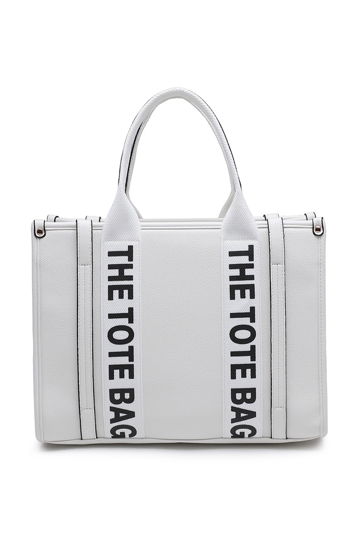 Structured Tote Bag with Zip Closure and Multi Pockets
