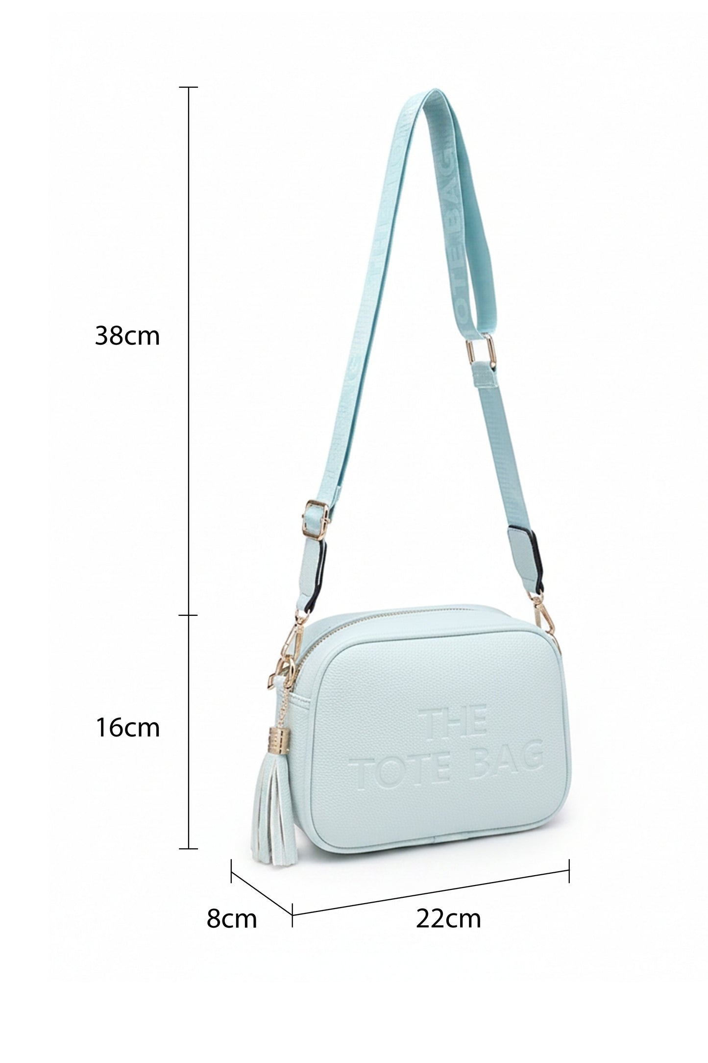 Crossbody Camera Bag with Adjustable Strap and Tassel Charm