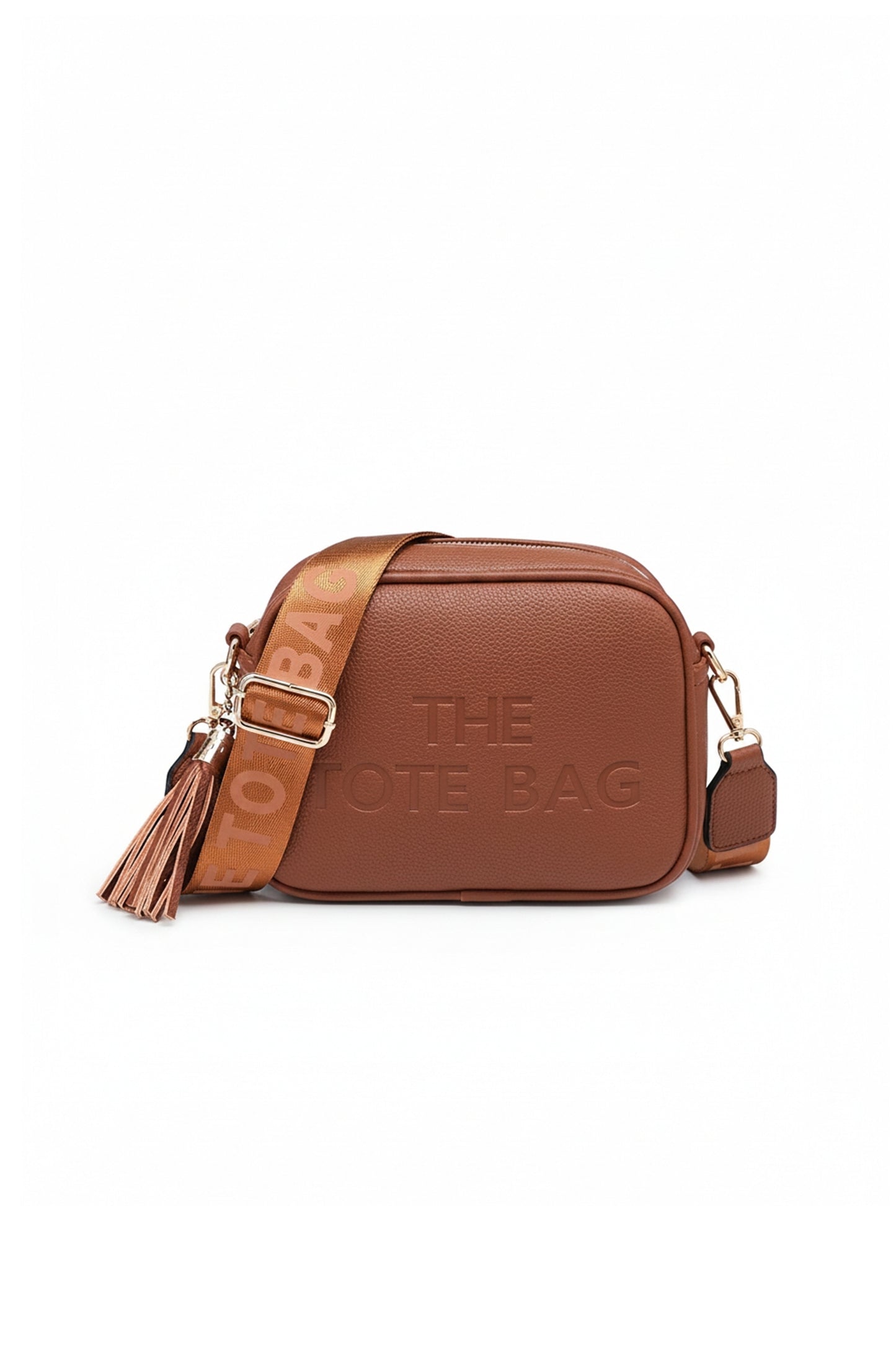 Crossbody Camera Bag with Adjustable Strap and Tassel Charm