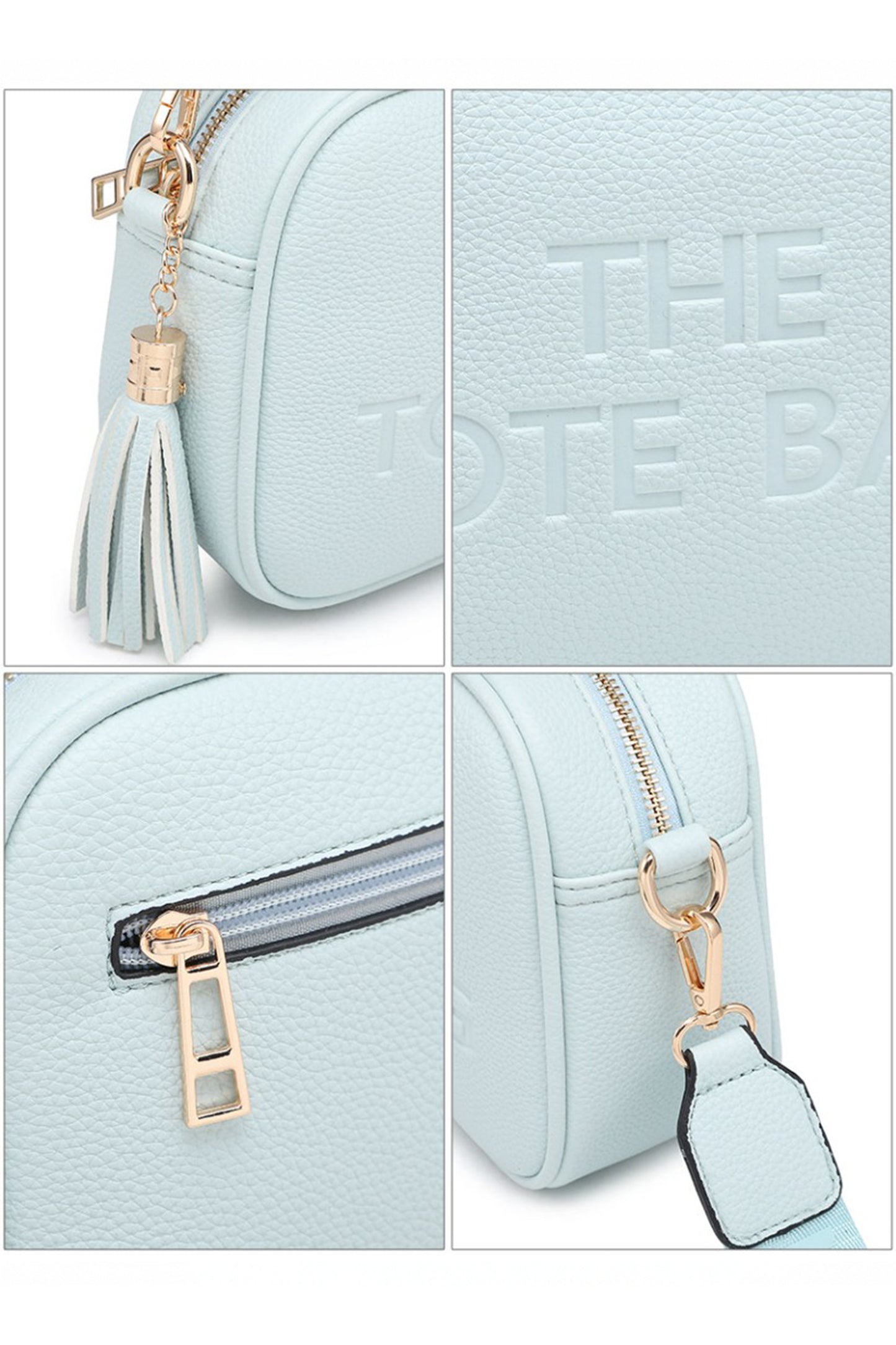 Crossbody Camera Bag with Adjustable Strap and Tassel Charm