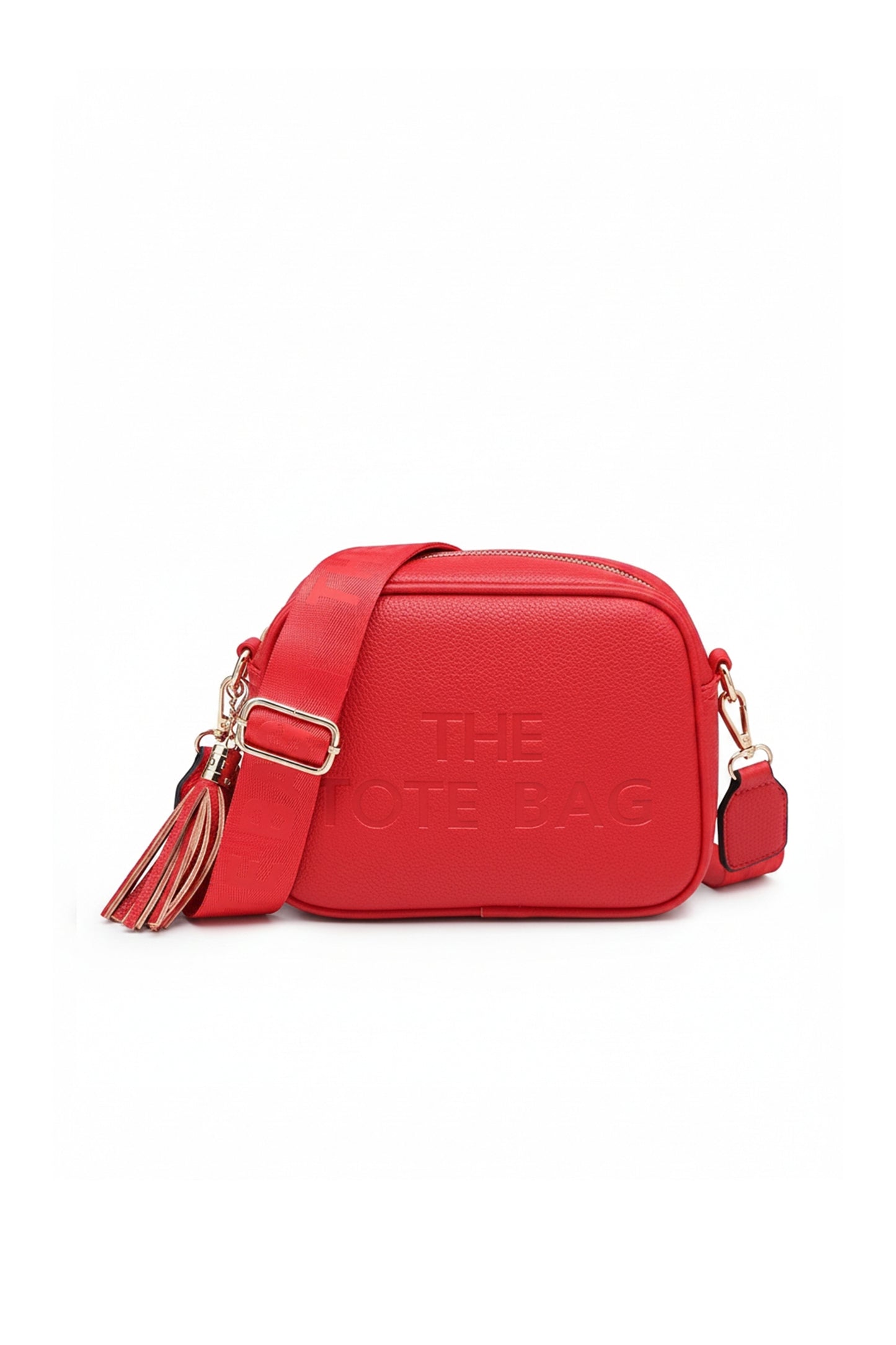Crossbody Camera Bag with Adjustable Strap and Tassel Charm
