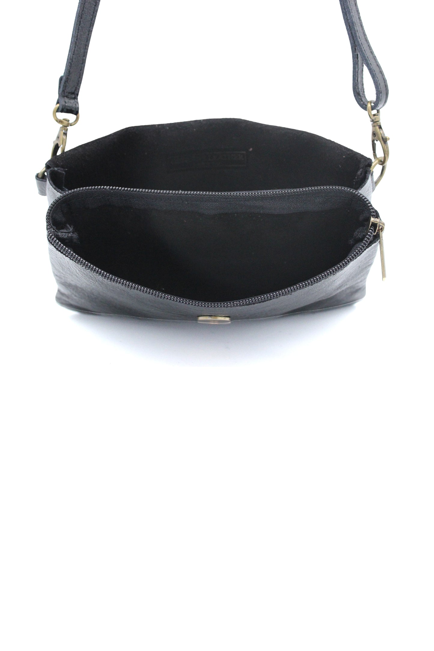 Genuine Leather Small Crossbody Purse with Double Compartments