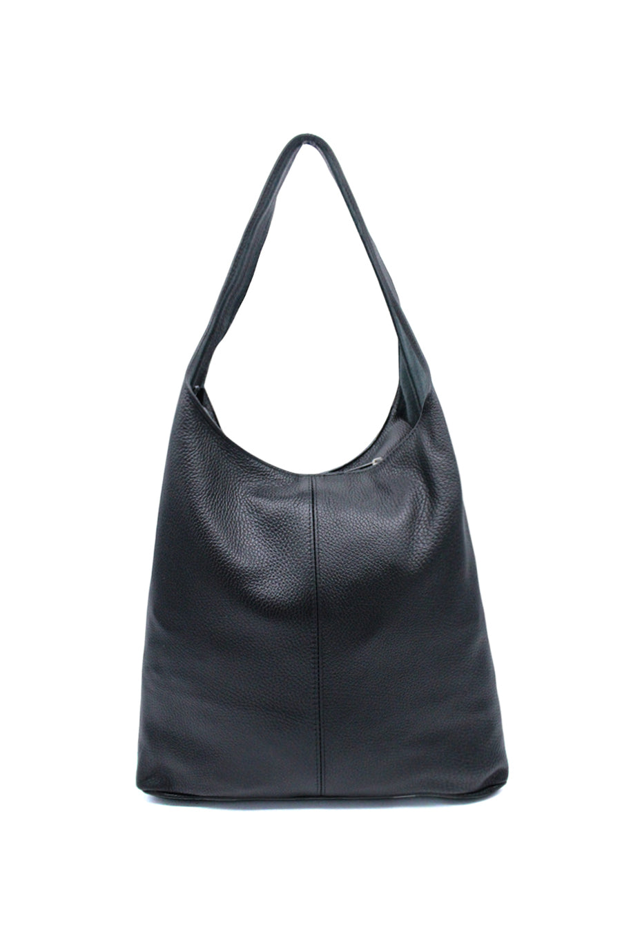 Genuine Italian Leather Minimalist Shoulder Tote Bag with Spacious Design