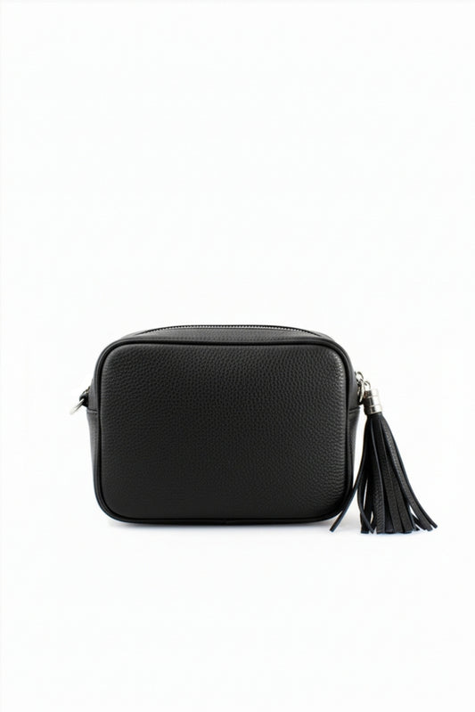 Tassel Zipper Crossbody Bag with Adjustable Strap
