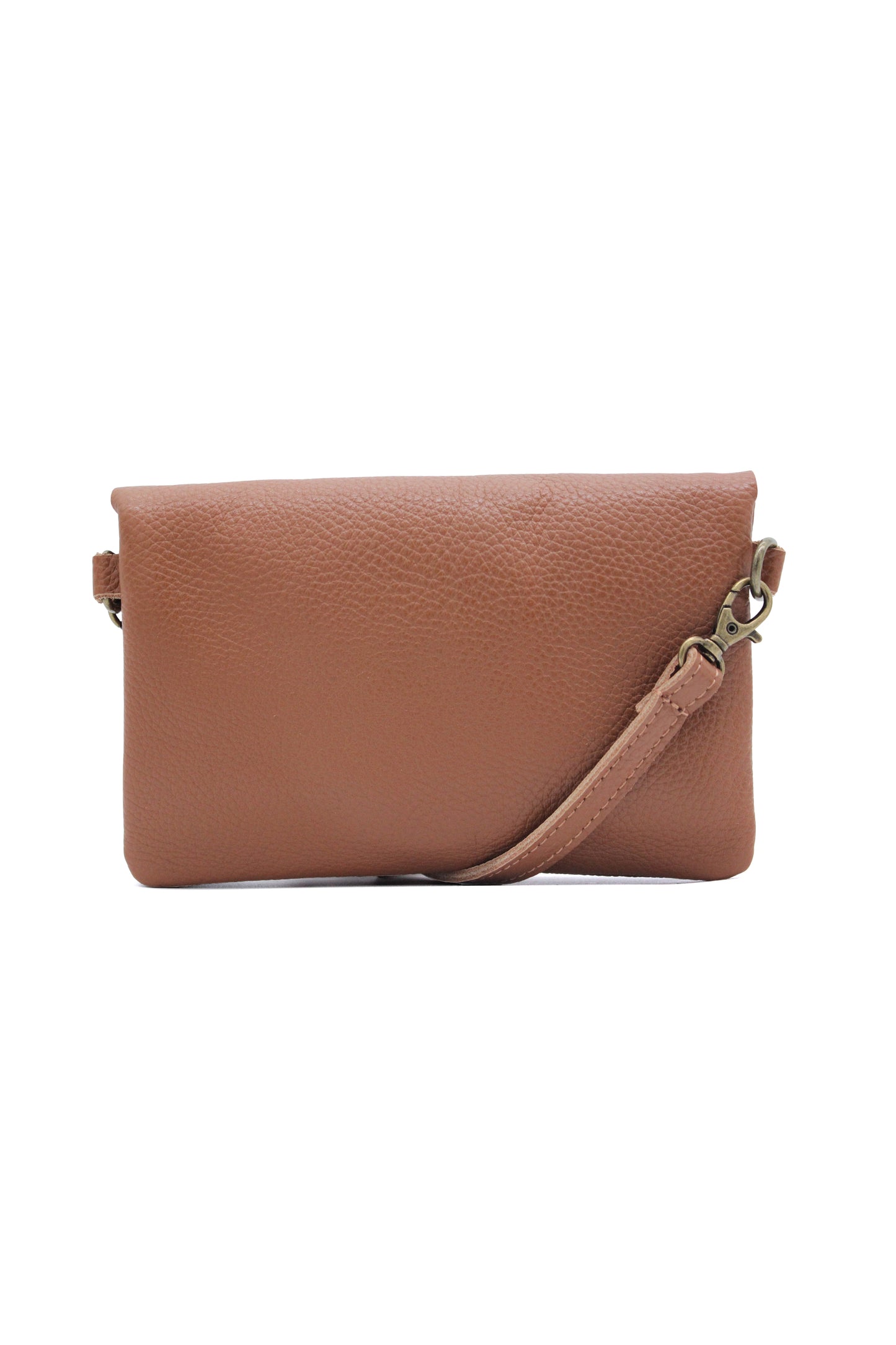 Genuine Leather Small Crossbody Purse with Double Compartments