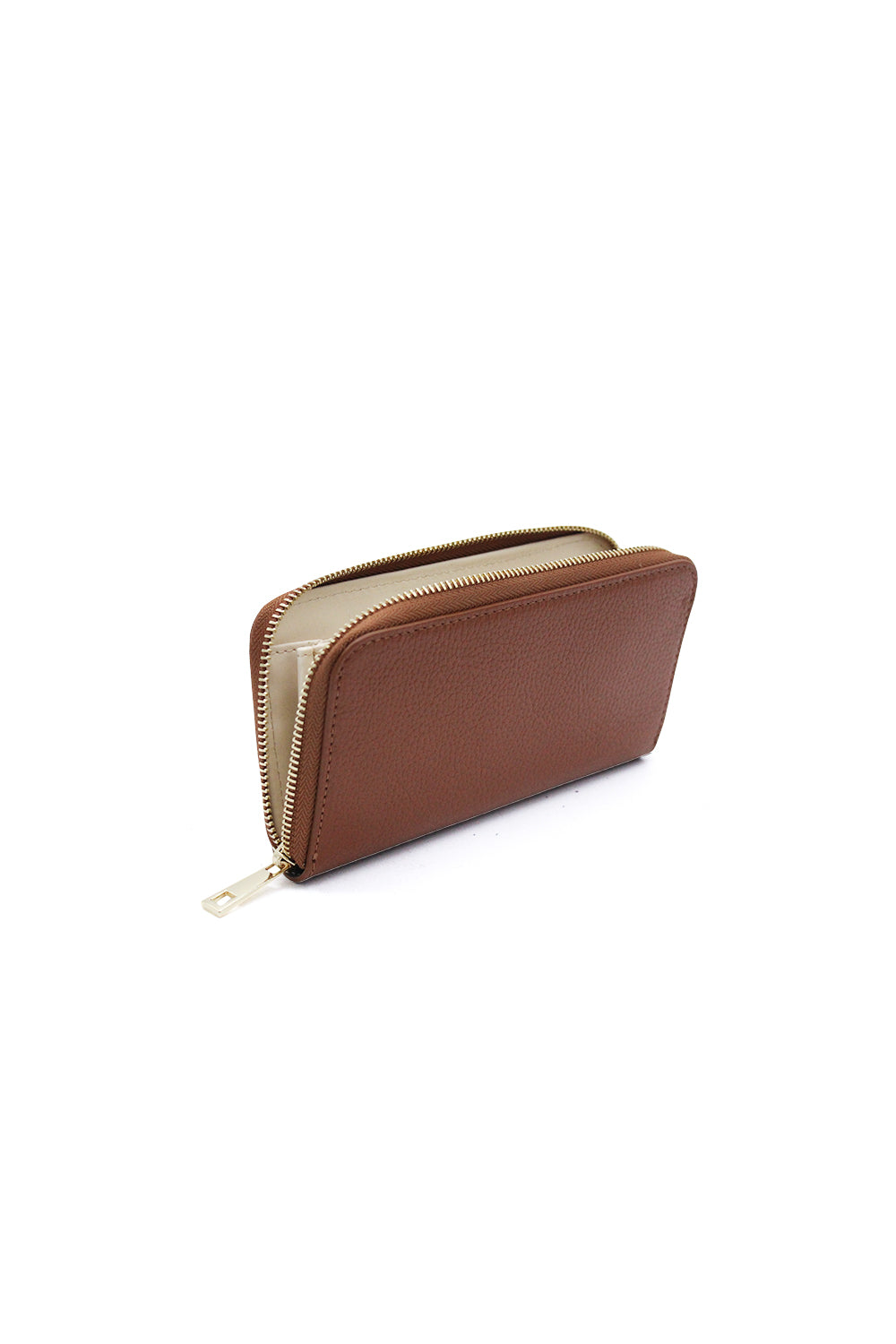 Italian Genuine Leather Zip-Around Long Wallet for Women