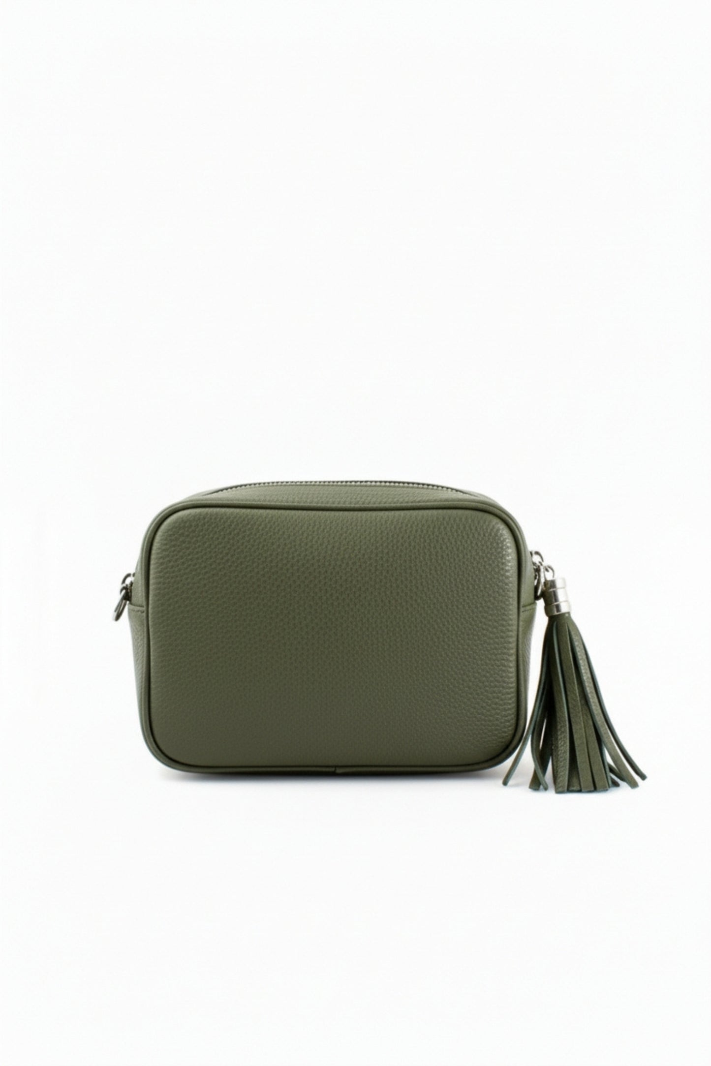 Tassel Zipper Crossbody Bag with Adjustable Strap