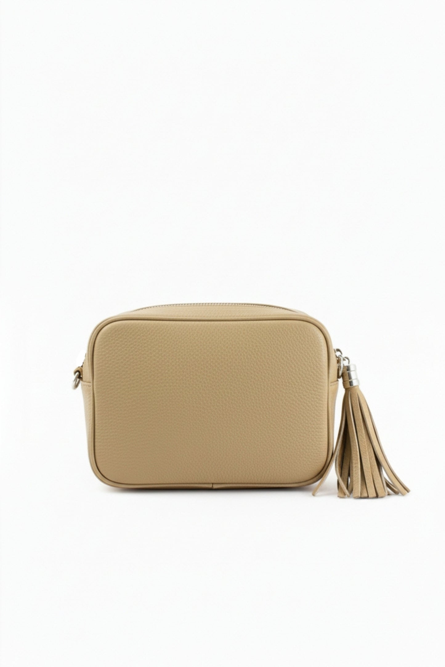 Tassel Zipper Crossbody Bag with Adjustable Strap