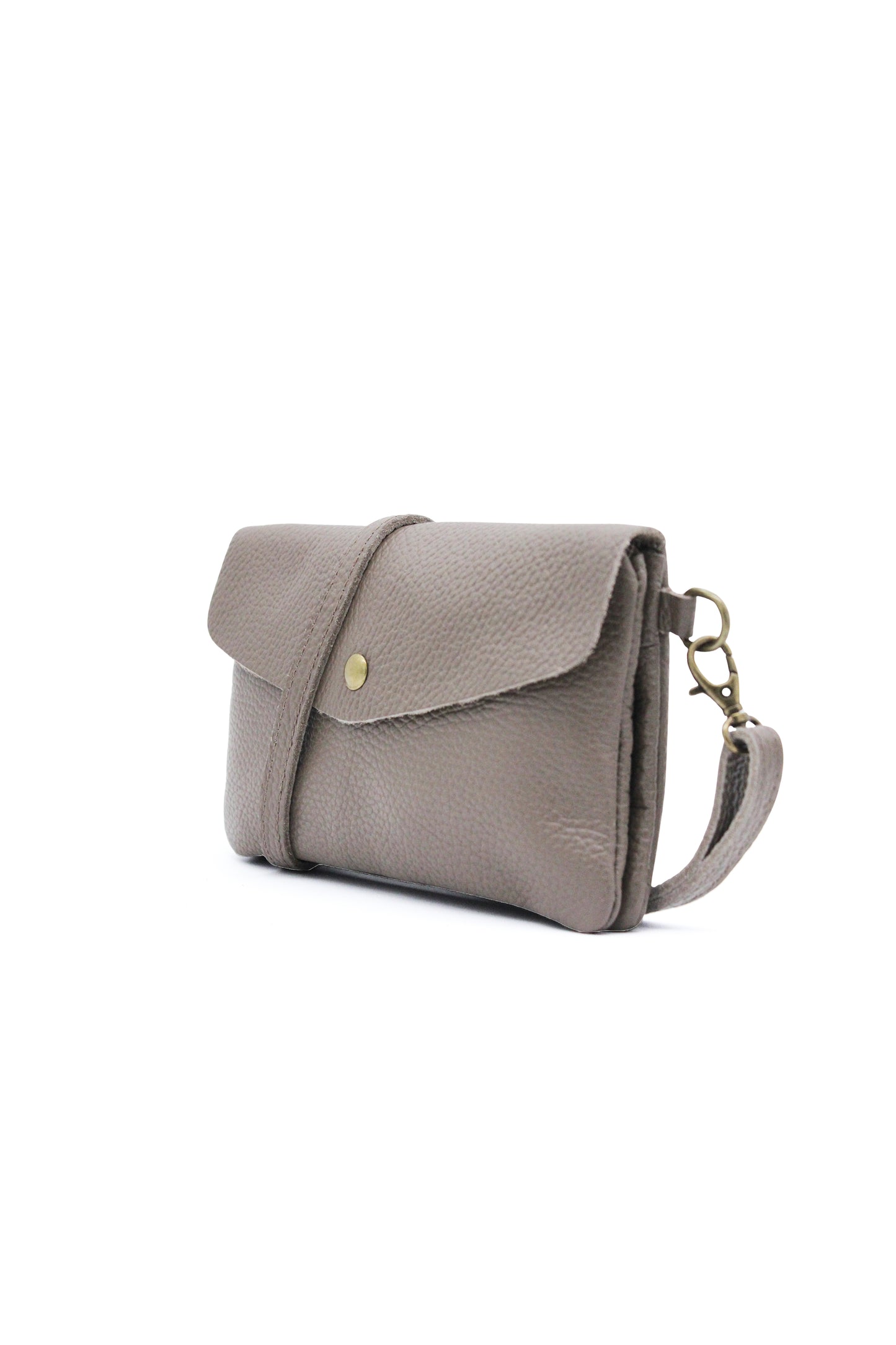 Genuine Leather Small Crossbody Purse with Double Compartments