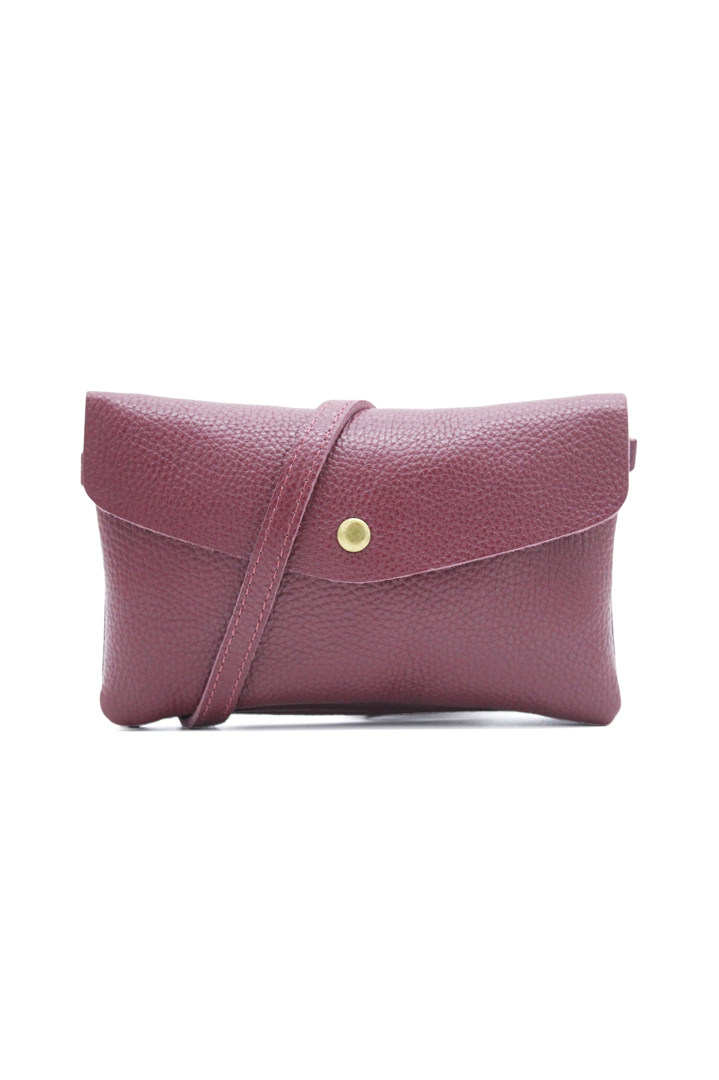 Genuine Leather Small Crossbody Purse with Double Compartments