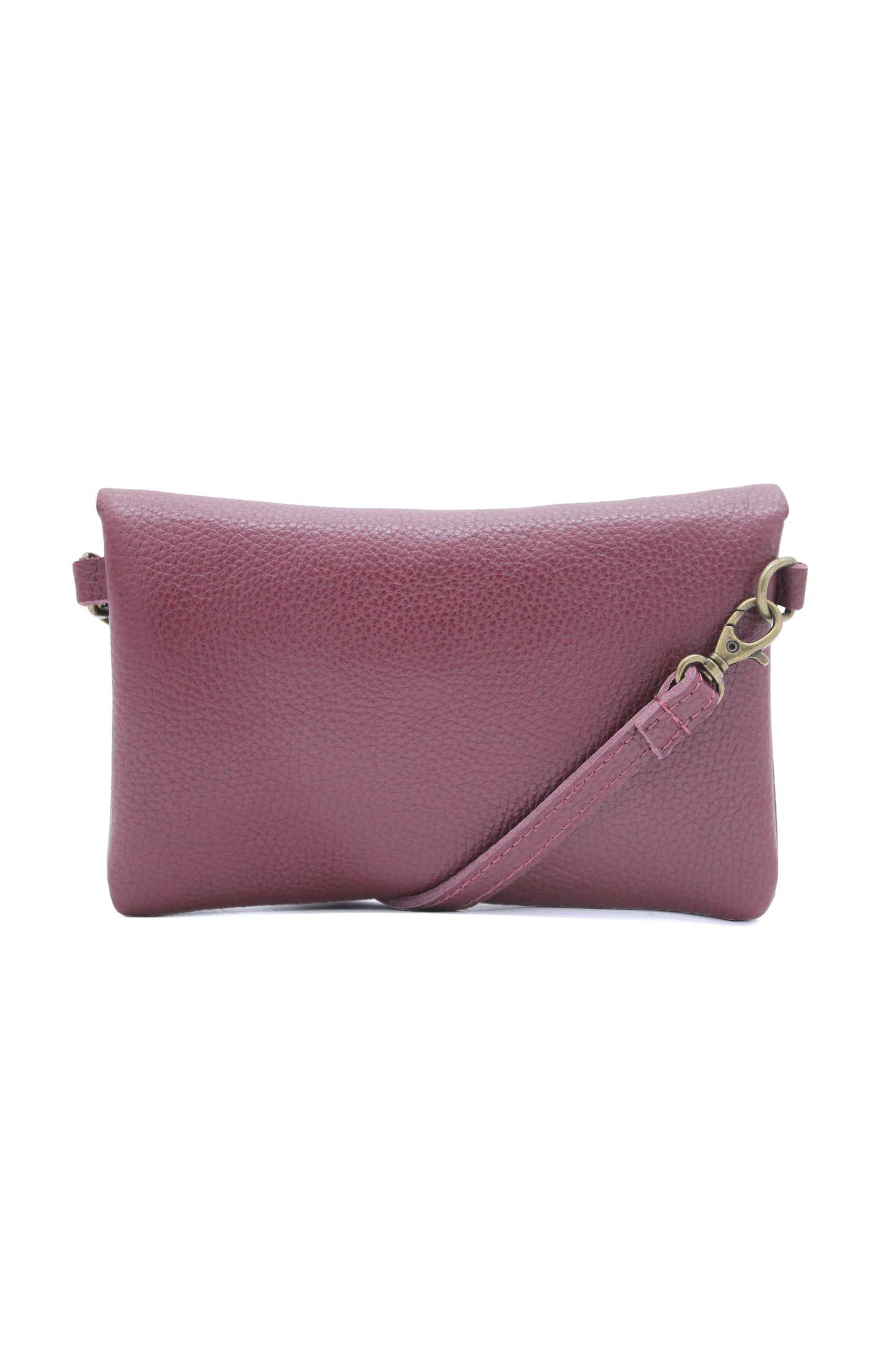 Genuine Leather Small Crossbody Purse with Double Compartments