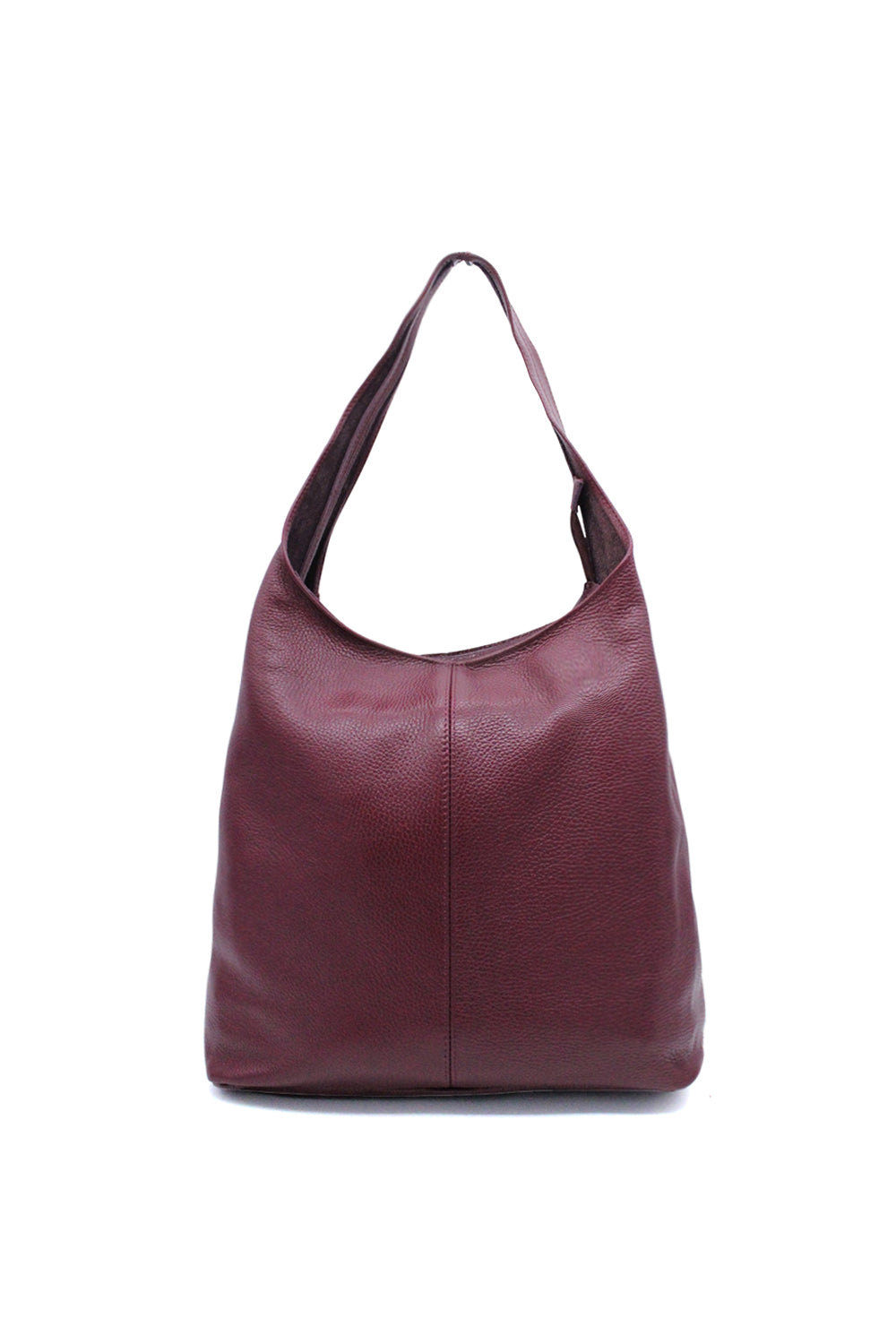 Genuine Italian Leather Minimalist Shoulder Tote Bag with Spacious Design
