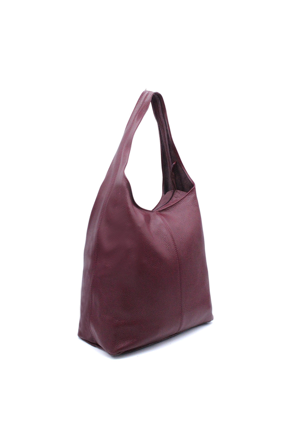 Genuine Italian Leather Minimalist Shoulder Tote Bag with Spacious Design